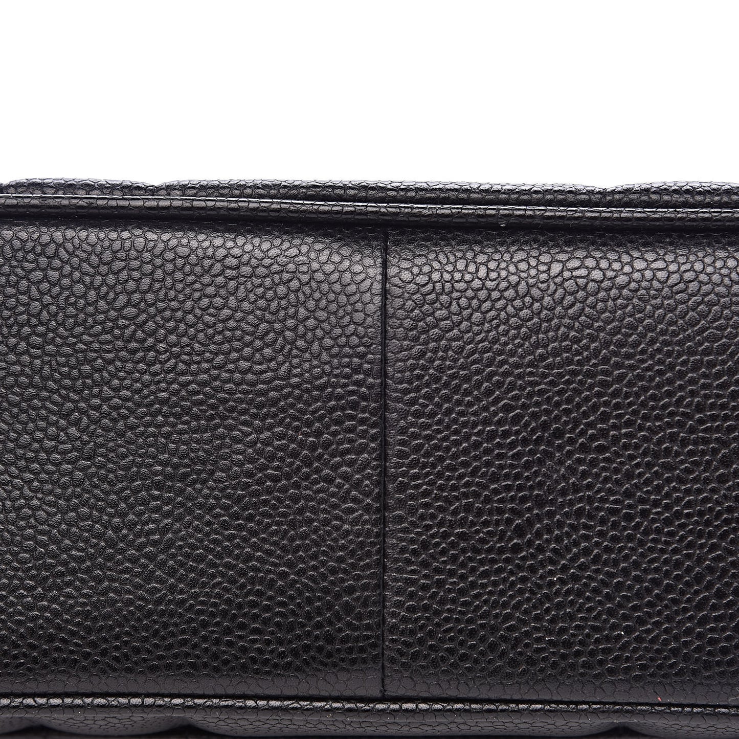 Caviar Vertical Quilted Jumbo Single Flap Black