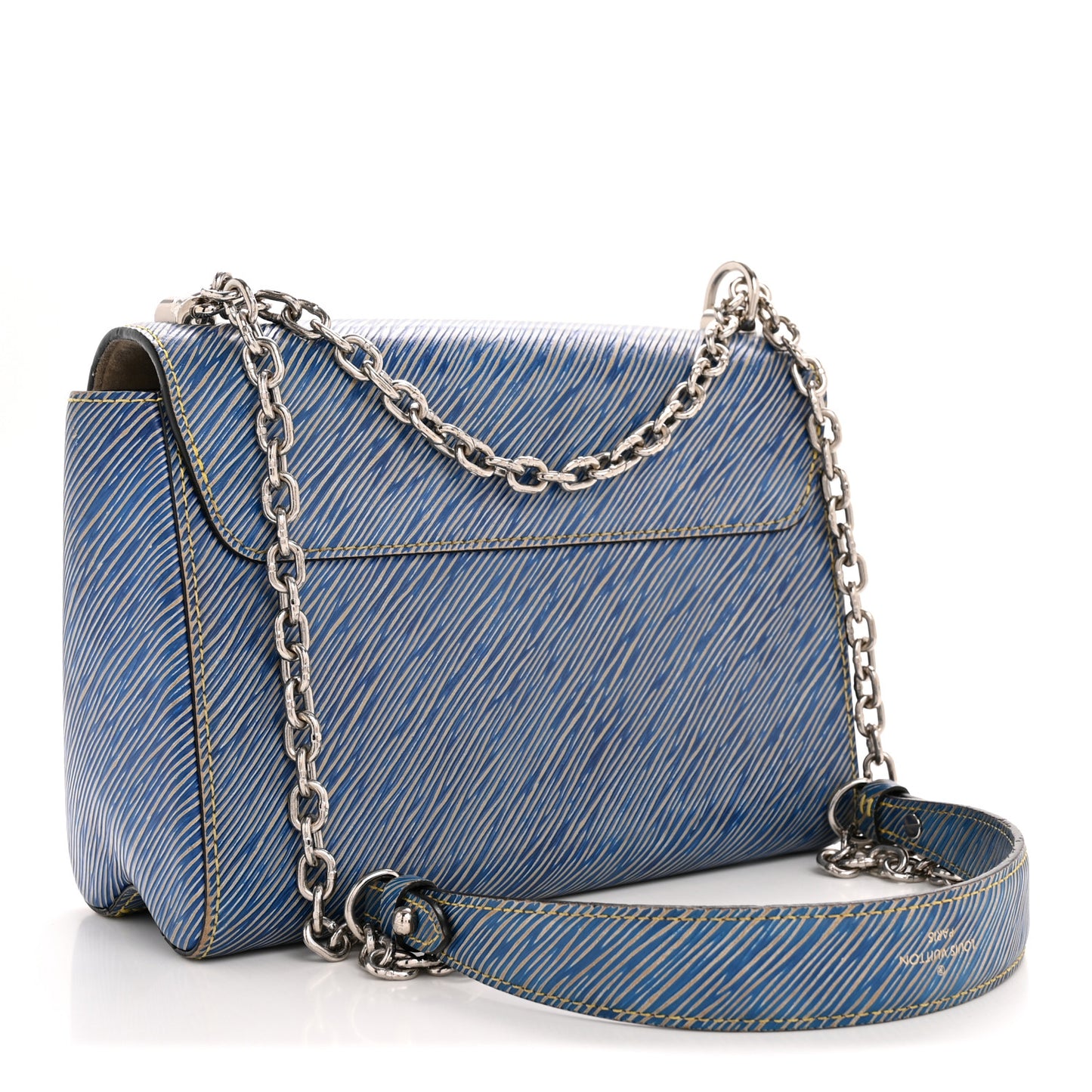 Epi Twist Shoulder Bag MM Denim Light