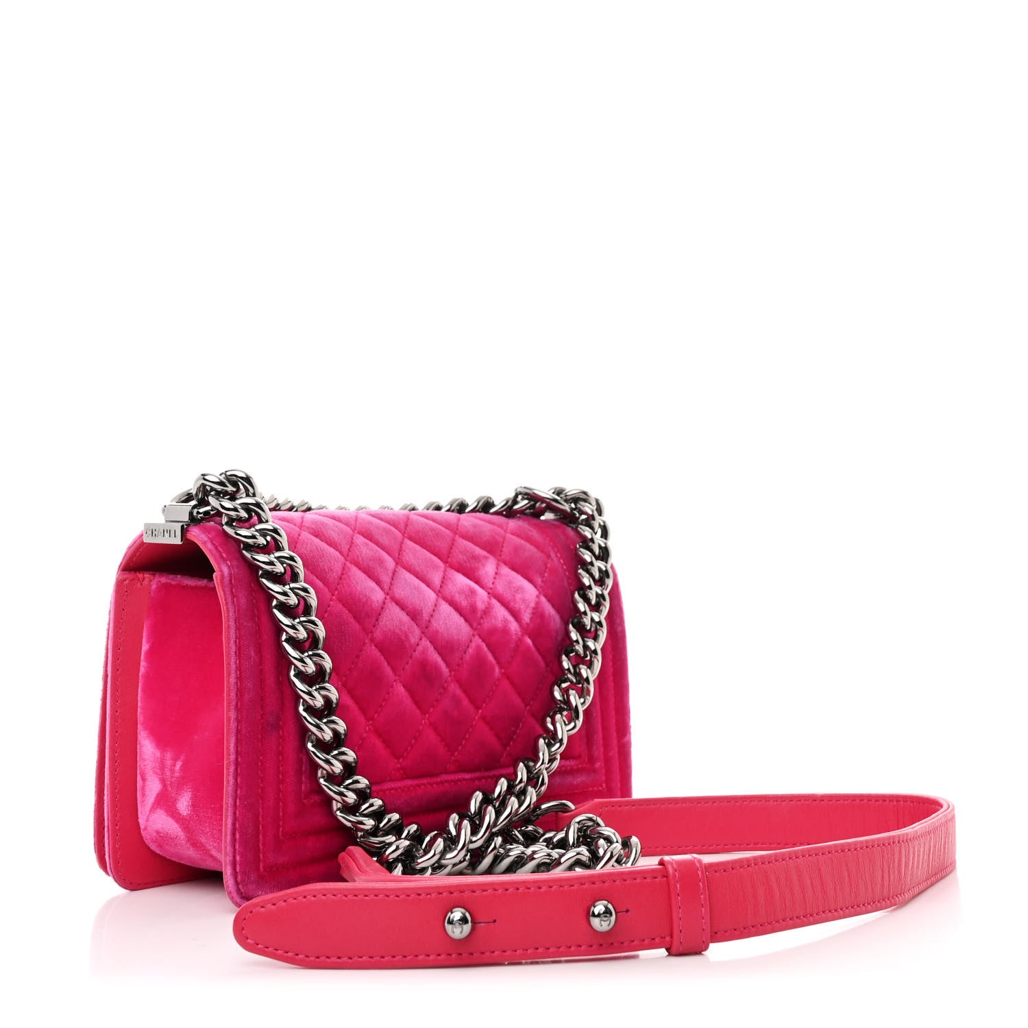 Chanel Velvet Quilted Small Boy Flap Pink 3 of 10