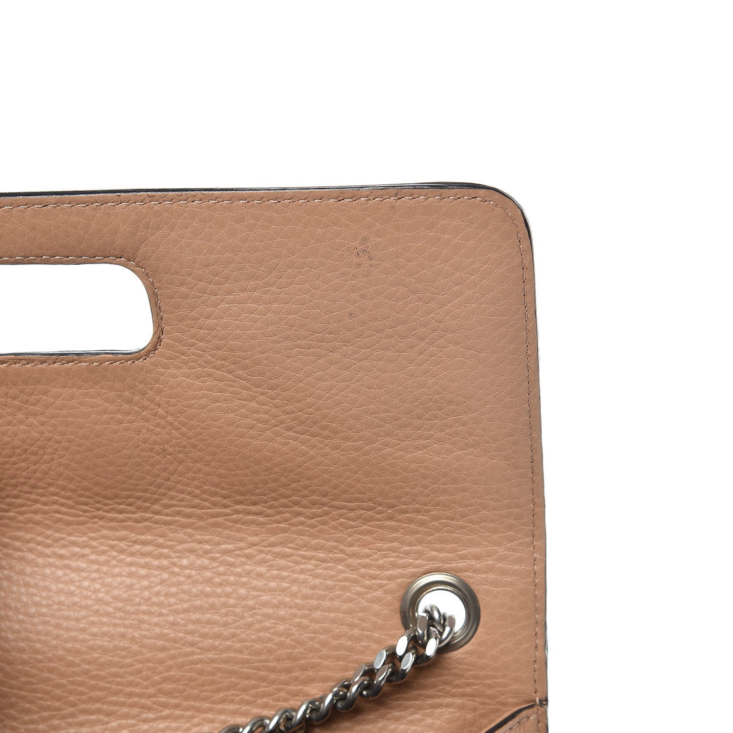 Gucci Calfskin Studded Medium Miss Bamboo Shoulder Bag Camelia 9 of 9