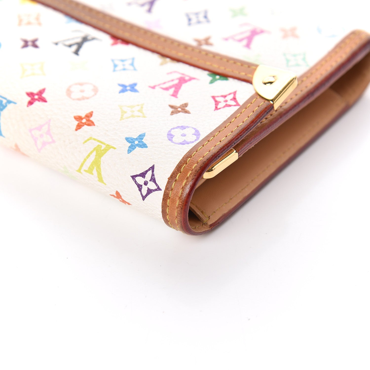 Louis Vuitton Monogram Multicolor Porte Tresor International Wallet White 10 of 12