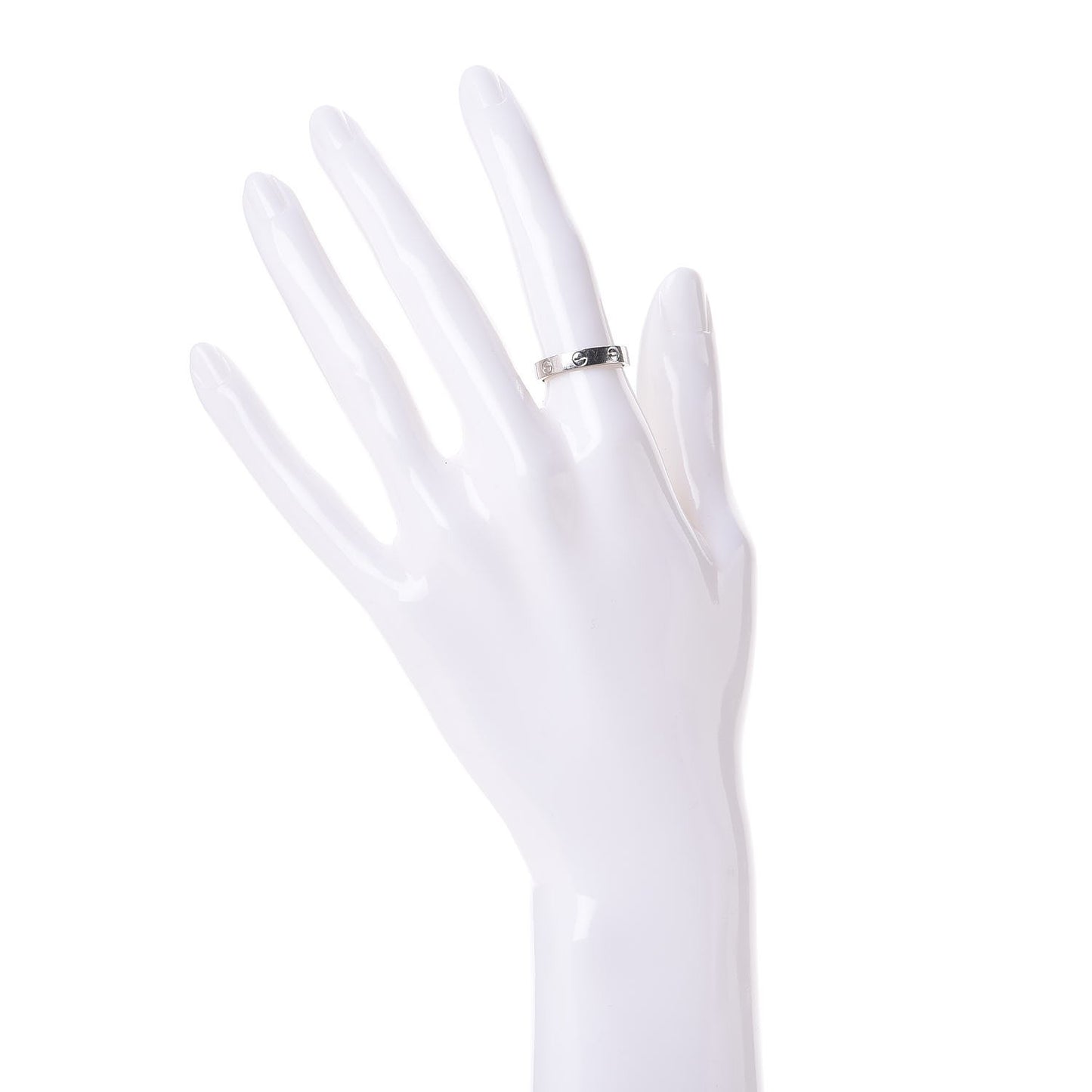 18K White Gold 3.5mm LOVE Wedding Band Ring 51 5.75