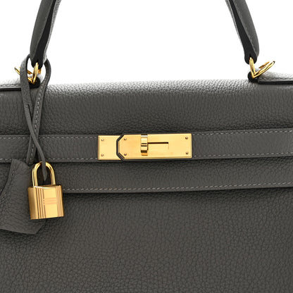Hermes Togo Kelly Retourne 28 Gris Meyer 8 of 11