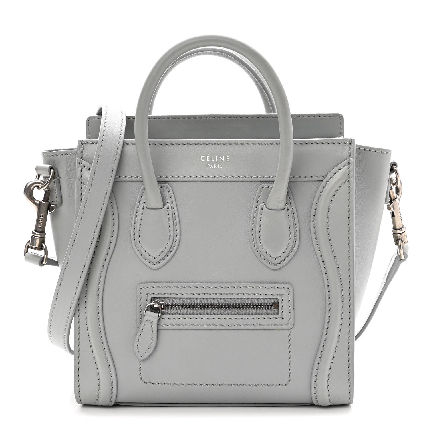 Celine Smooth Calfskin Nano Luggage Sky 1 of 10