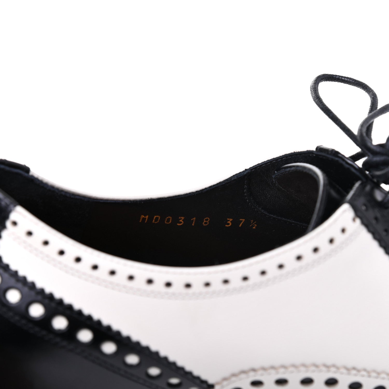 Christian Dior Calfskin Diorunit Oxford Flats 37.5 Black White 10 of 16