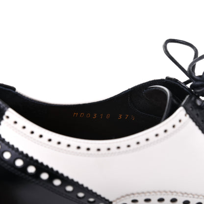 Christian Dior Calfskin Diorunit Oxford Flats 37.5 Black White 10 of 16