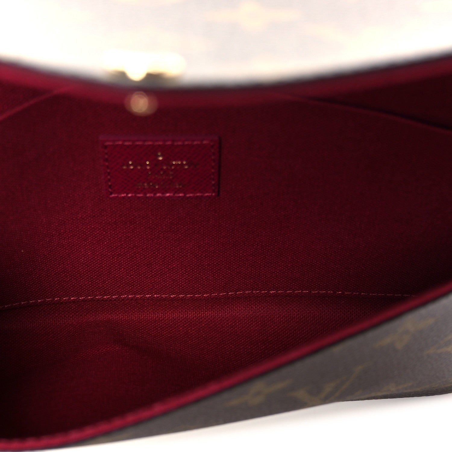 Louis Vuitton Monogram Pochette Felicie Chain Wallet Fuchsia 6 of 13