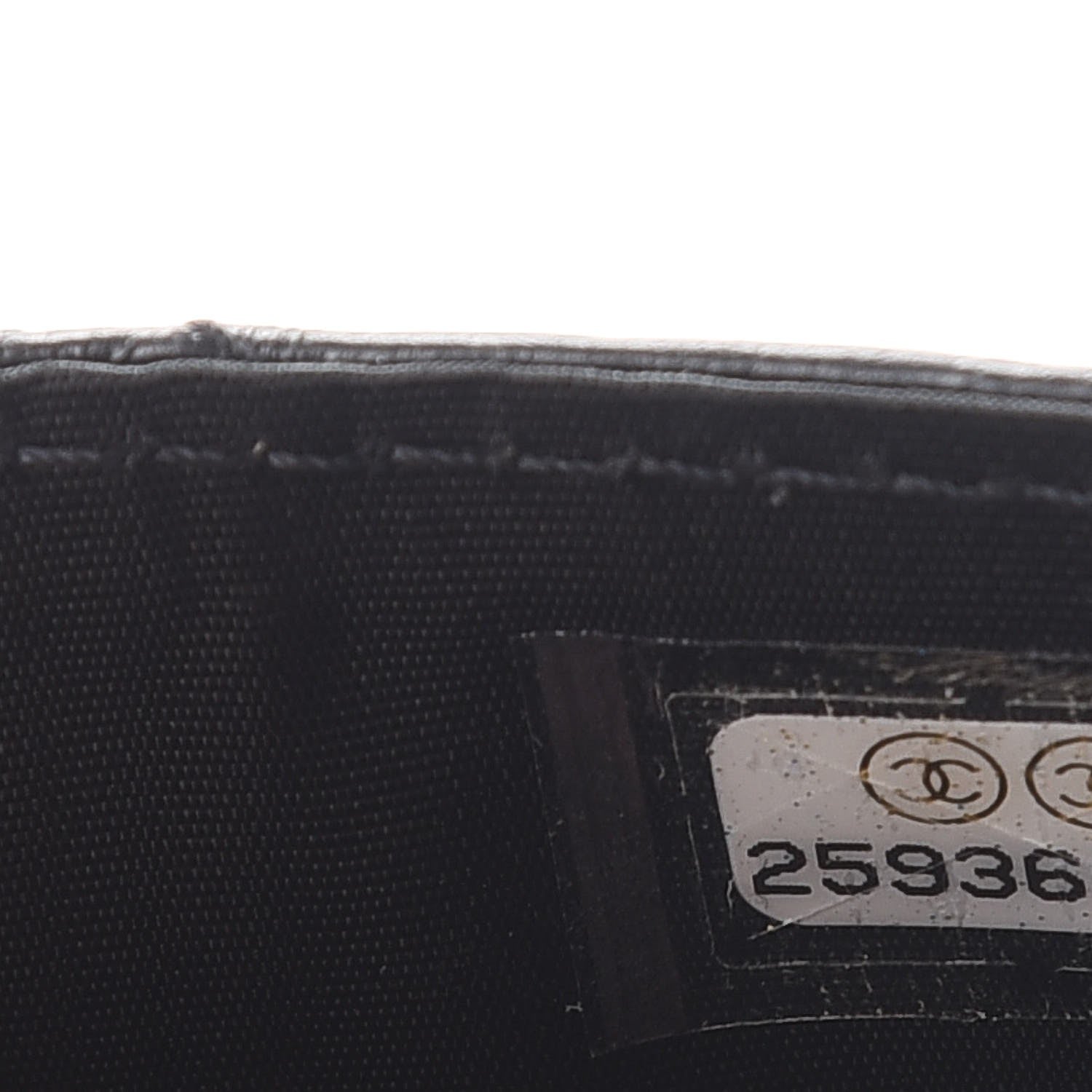 Chanel Aged Calfskin Quilted Gabrielle Card Holder Black 8 of 9