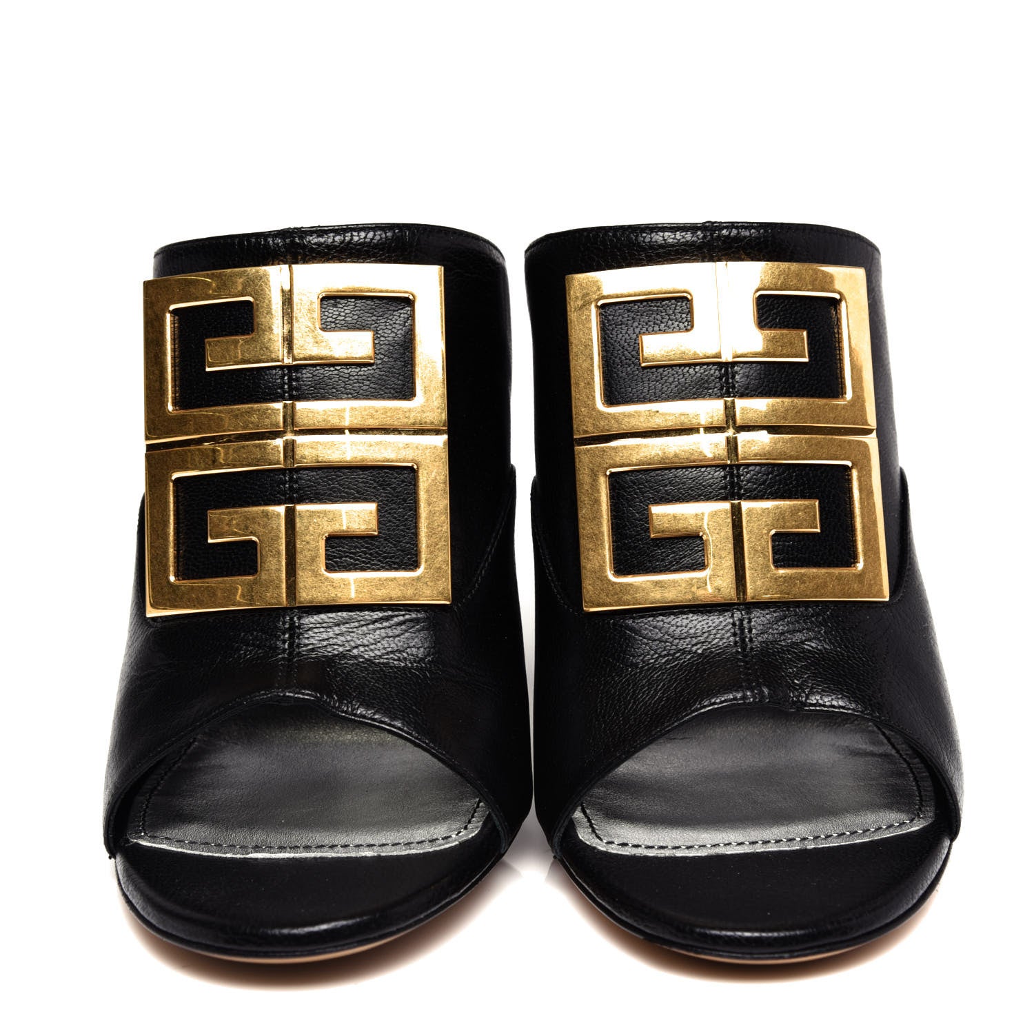 Givenchy Grained Goatskin 4G Logo Mules 38 Black 5 of 11