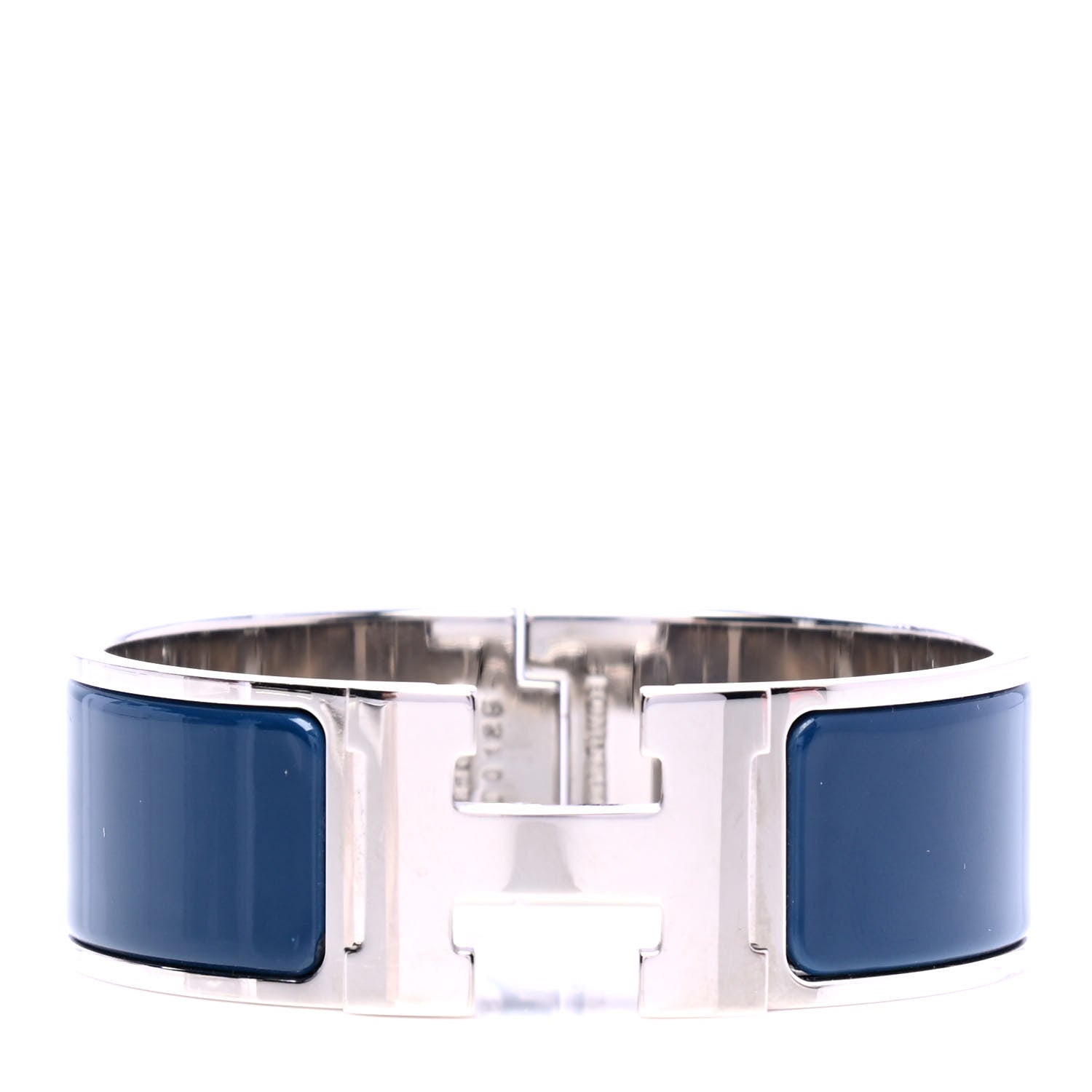 Hermes Enamel Wide Clic Clac H Bracelet PM Bleu Biarritz 1 of 5