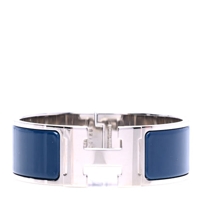 Hermes Enamel Wide Clic Clac H Bracelet PM Bleu Biarritz 1 of 5