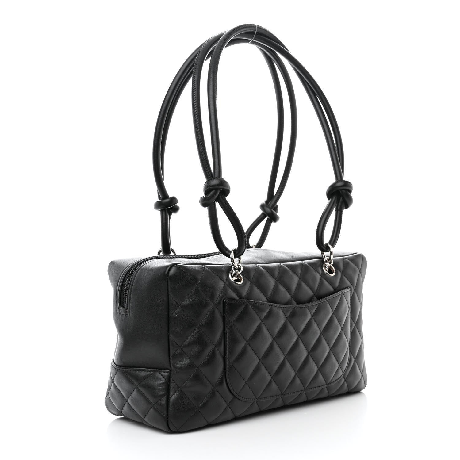 Chanel Calfskin Quilted Large Cambon Bowler Black 3 of 10