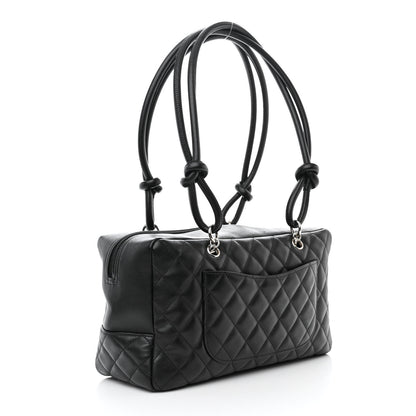 Chanel Calfskin Quilted Large Cambon Bowler Black 3 of 10