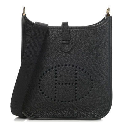 Hermes Taurillon Clemence Evelyne TPM Black 1 of 11