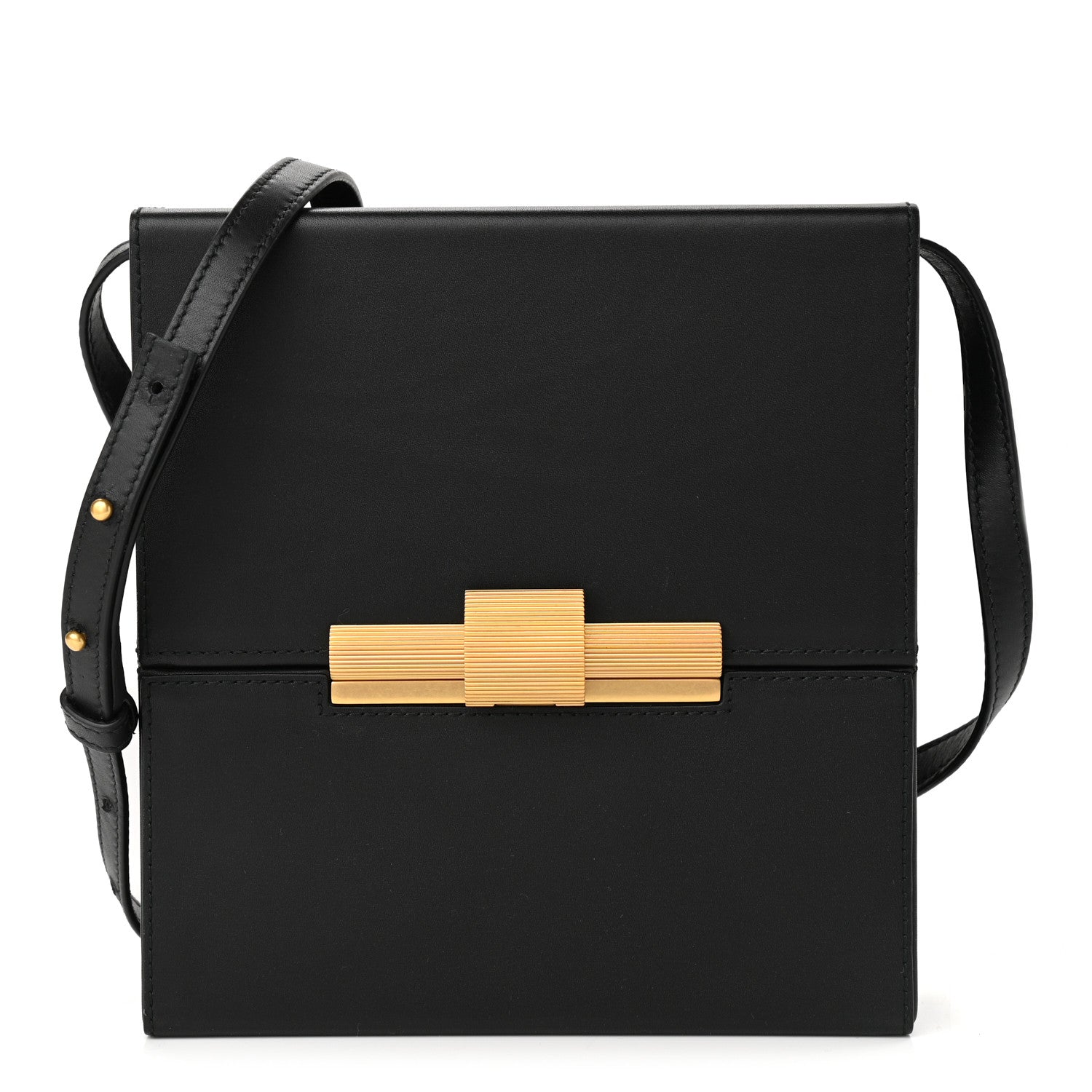 Bottega Veneta Calfskin Daisey Box Clutch Black 1 of 12