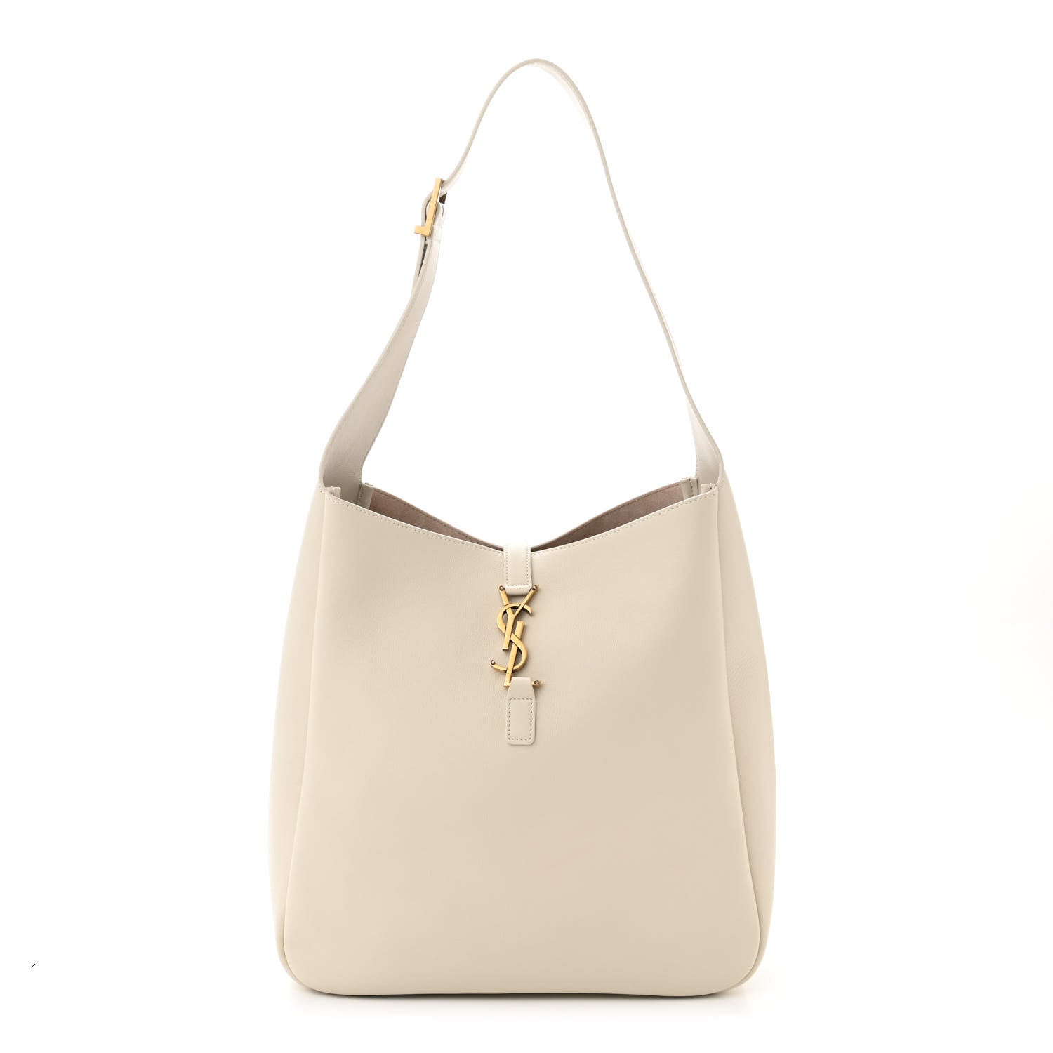 Saint Laurent SAINT LAURENT Smooth Calfskin Large Le 5 A 7 Soft Hobo Blanc Vintage 1 of 10