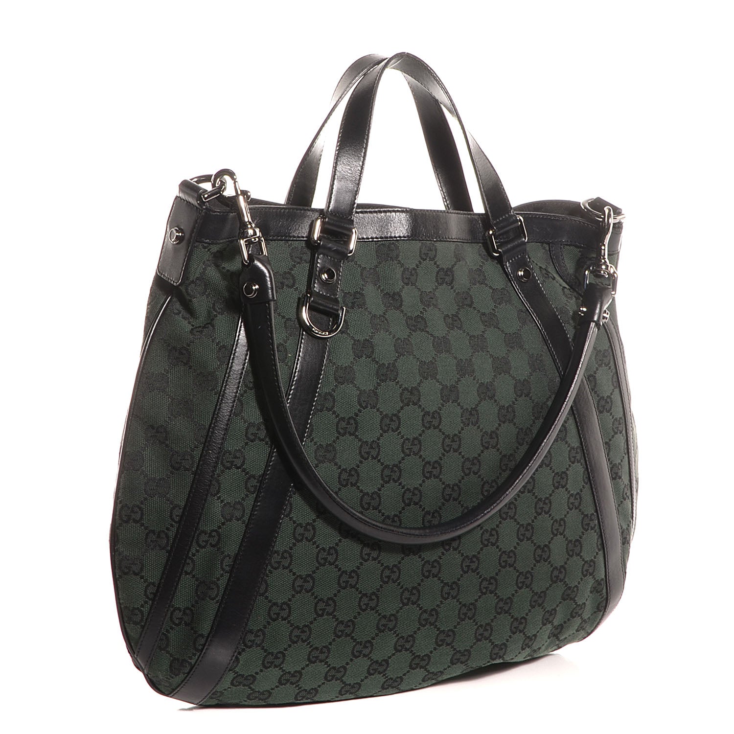 Gucci Monogram Medium Abbey Convertible Tote Dark Green 3 of 8