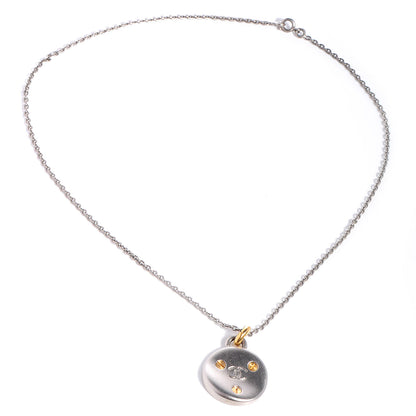 Chanel CC Screw Necklace Gold Silver 3 of 5
