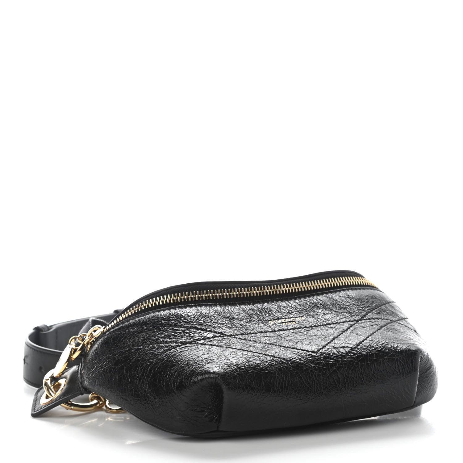 Givenchy Crackle Calfskin ID Belt Bag Black 4 of 12