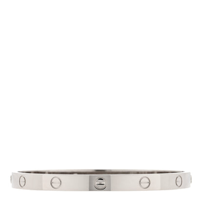 Cartier 18K White Gold LOVE Bracelet 19 1 of 5