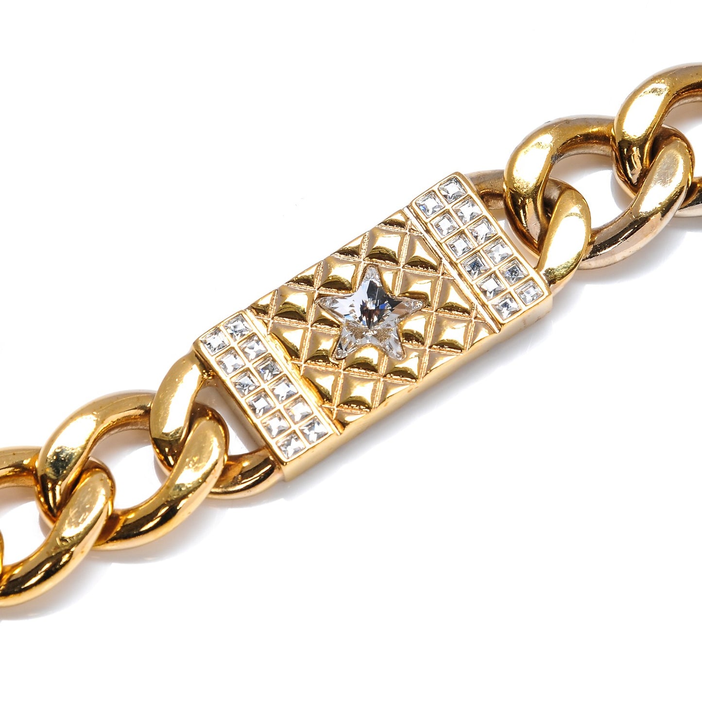 Crystal CC Cuba Chain Belt Gold