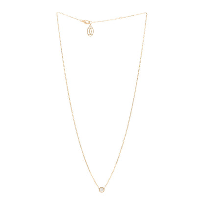 Cartier 18K Yellow Gold Diamond LM D'Amour Pendant Necklace 3 of 6