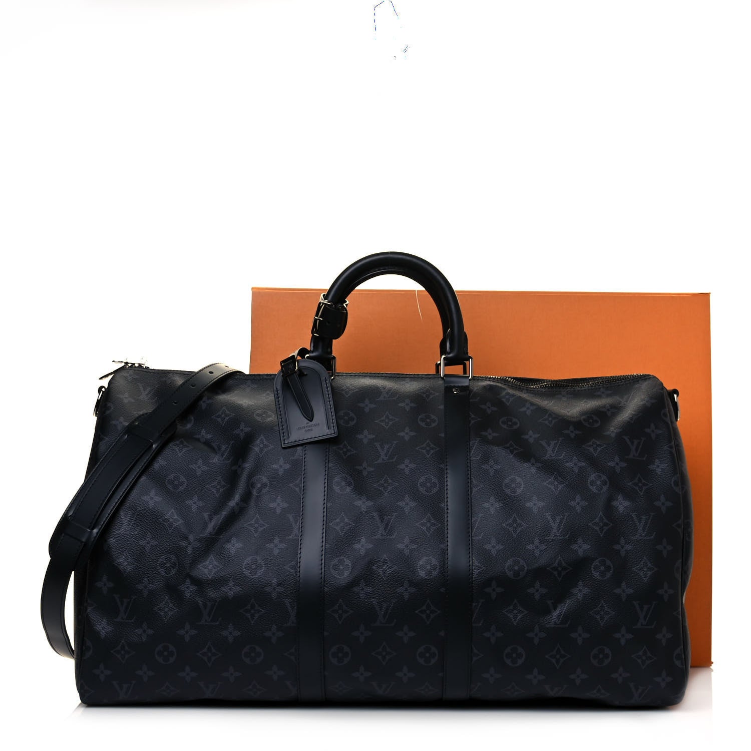Louis Vuitton Monogram Eclipse Keepall Bandouliere 55 12 of 12