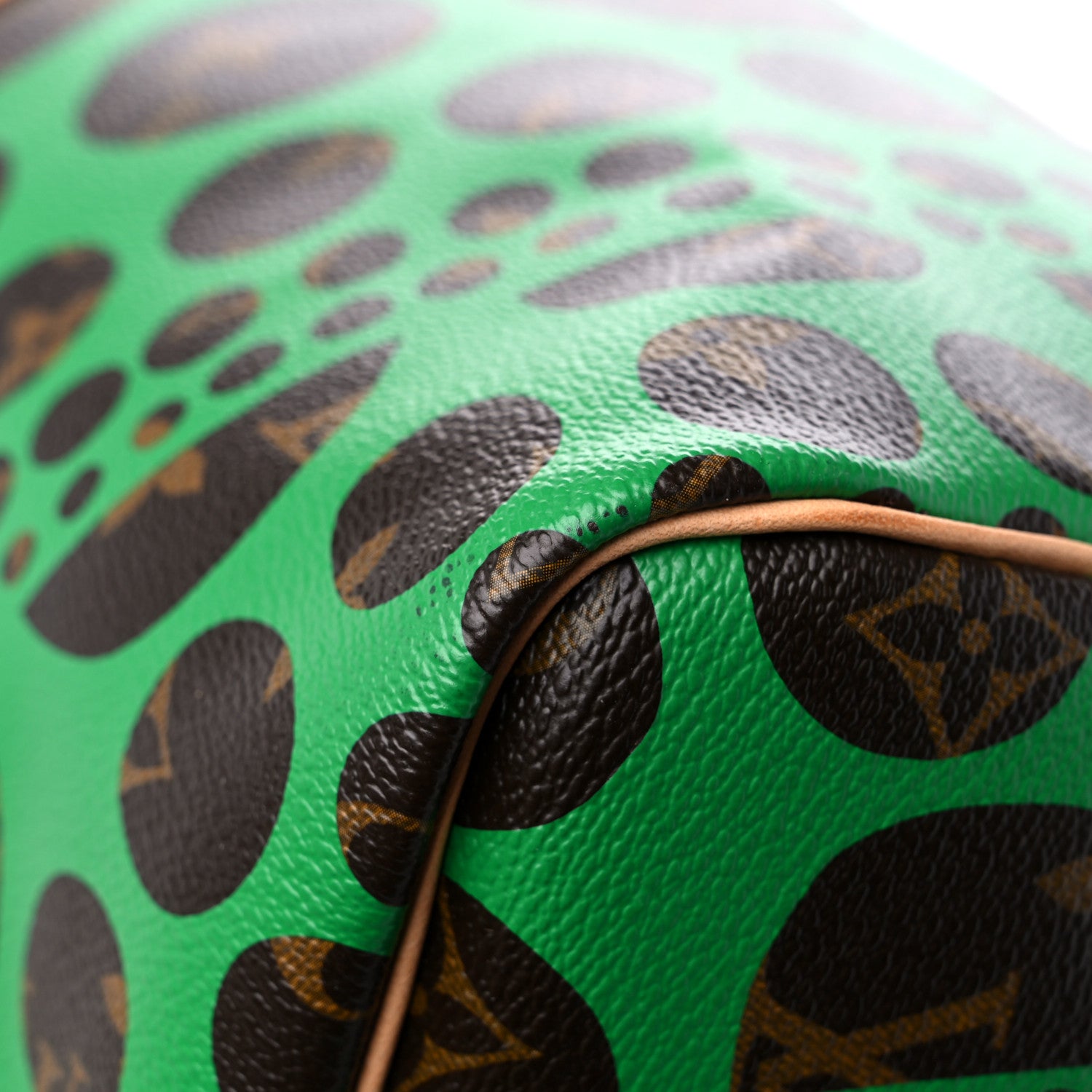 Louis Vuitton Monogram Kusama Pumpkin Dots Keepall Bandouliere 55 Green 7 of 12