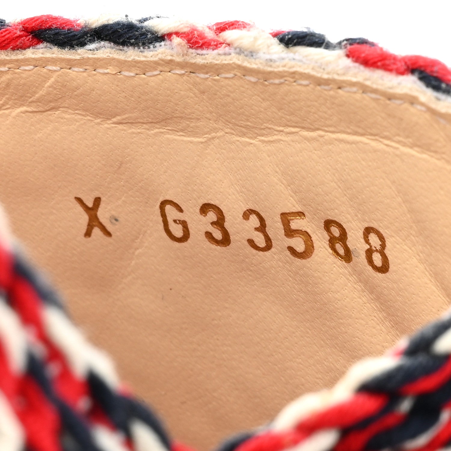 Chanel Cord CC Espadrille Slip On Sandals 40 Red Blue White 8 of 8
