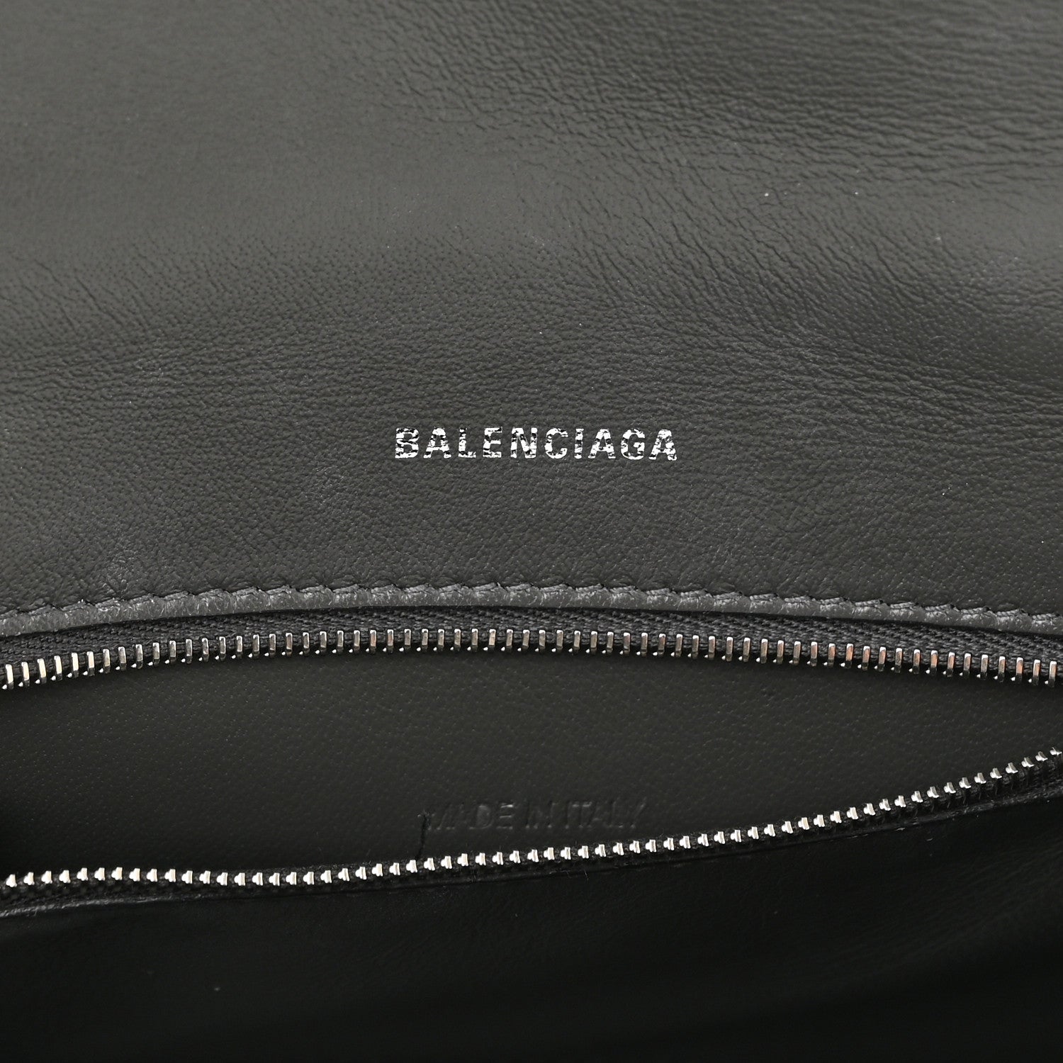 Balenciaga Shiny Calfskin Crocodile Embossed Small Hourglass Top Handle Bag Dark Grey 6 of 10