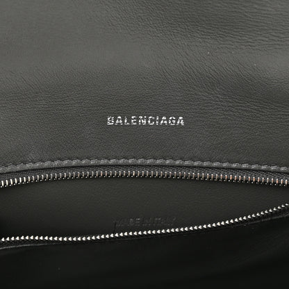 Balenciaga Shiny Calfskin Crocodile Embossed Small Hourglass Top Handle Bag Dark Grey 6 of 10