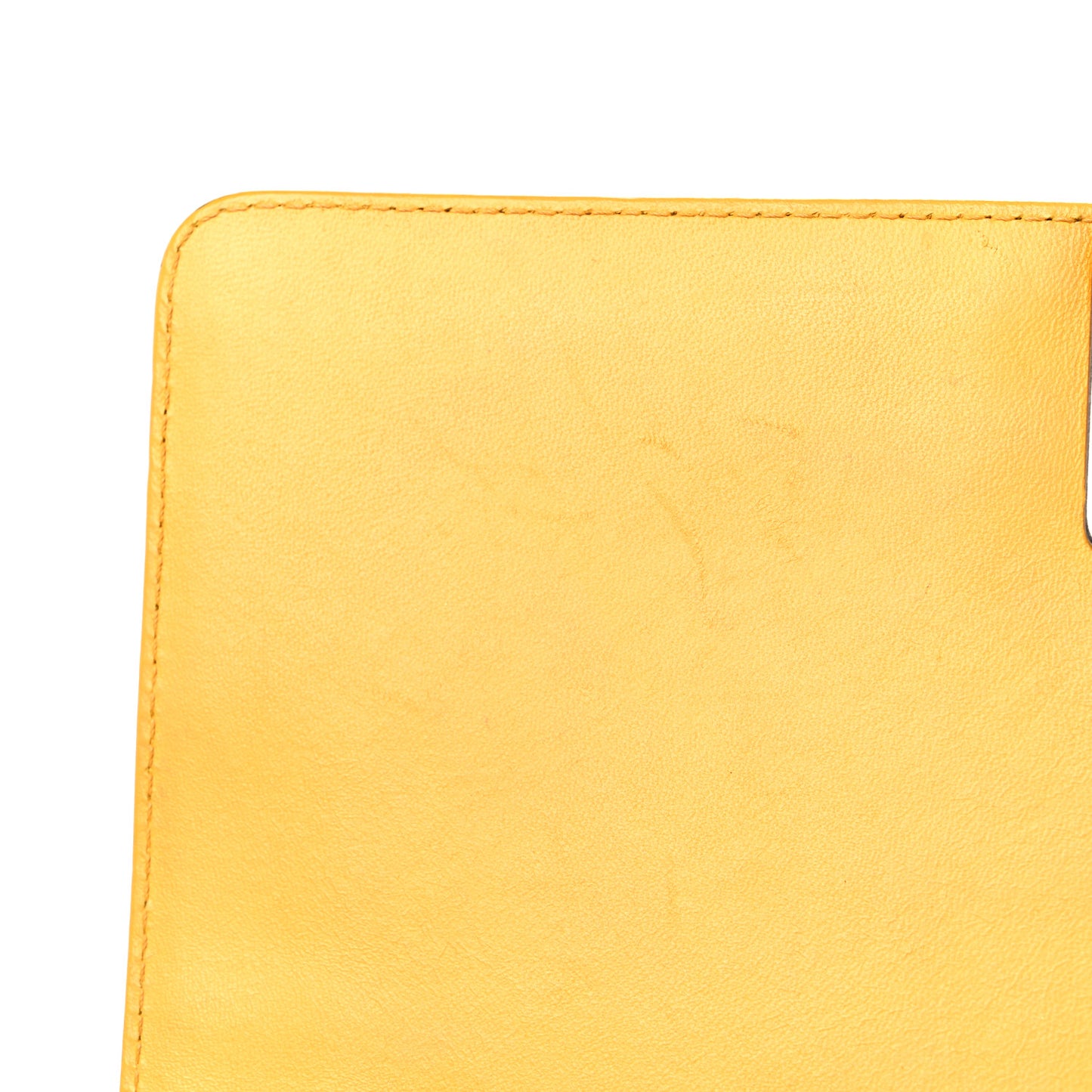 Lambskin Quilted Medium Boy Flap Yellow