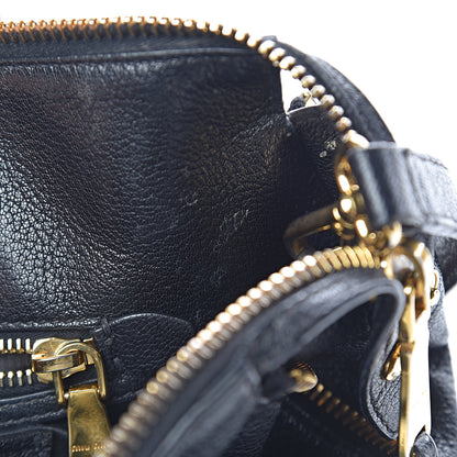 Miu Miu Goatskin Madras Zip Tote Black 15 of 22