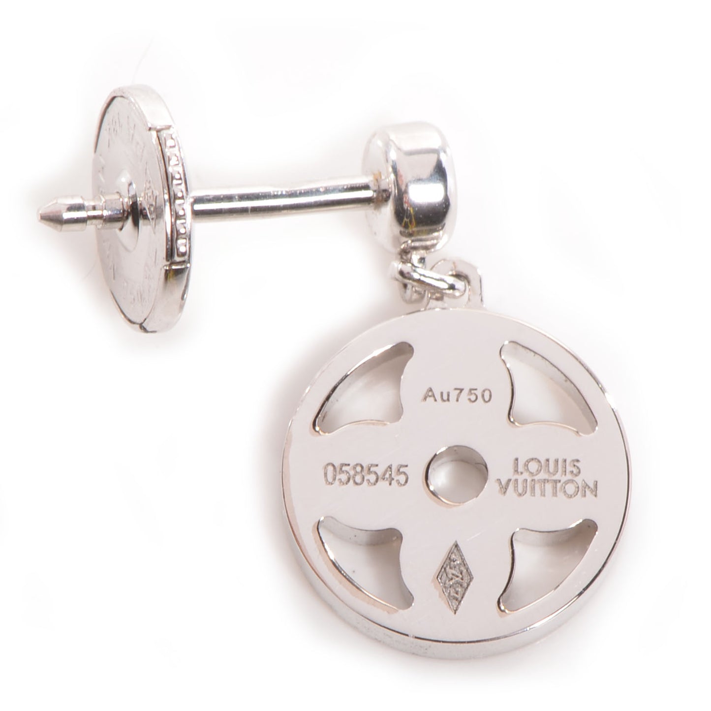 Monogram Idylle Ear Stud White Gold with Diamond