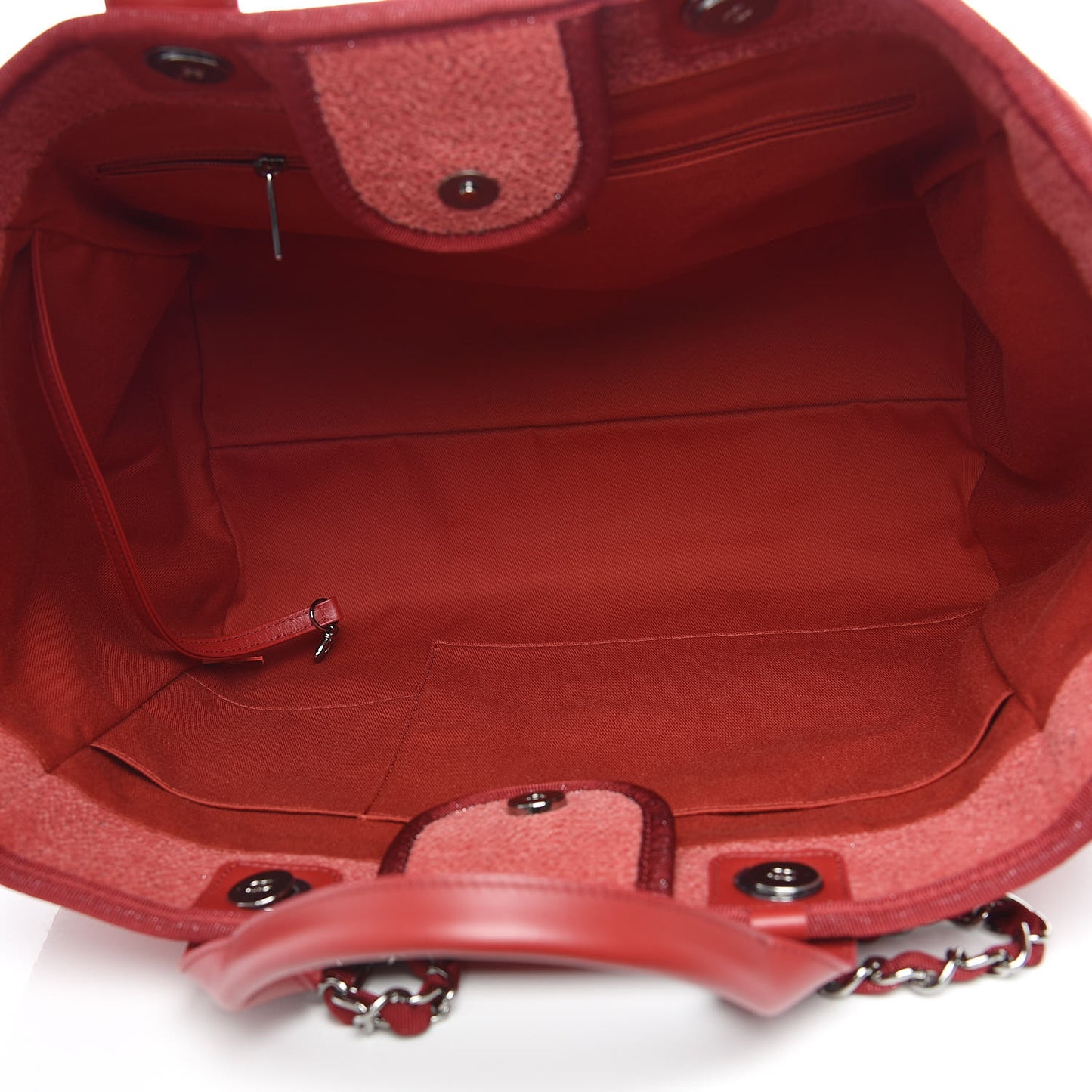 Lurex Boucle Large Deauville Tote Red