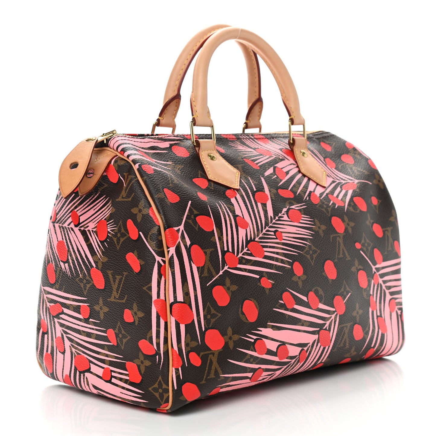 Monogram Jungle Dots Speedy 30 Sugar Pink Poppy