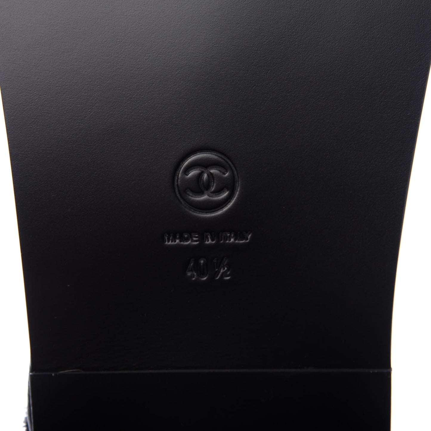 Caviar CC Flat Sandals 40.5 Black