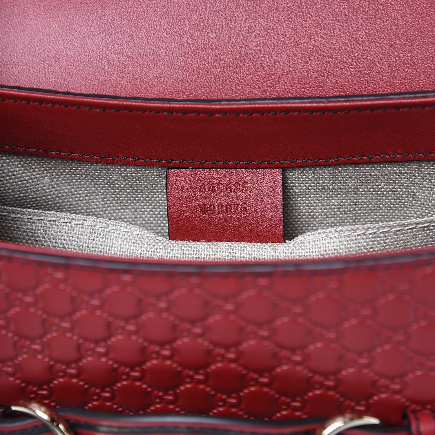 Gucci Microguccissima Medium Emily Chain Shoulder Bag Red 7 of 10