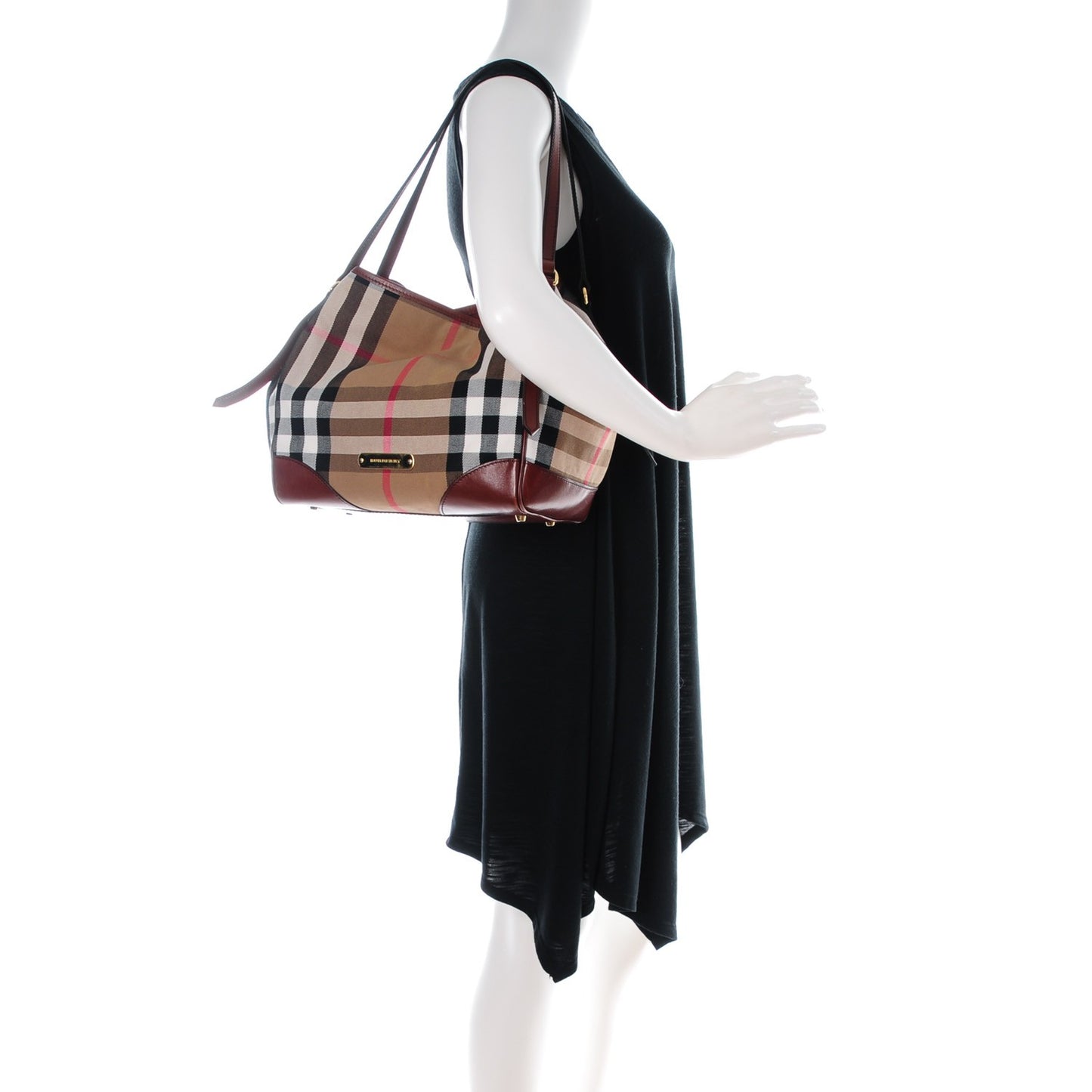 House Check Small Canterbury Tote Dark Tan