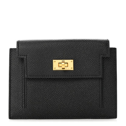 Hermes Epsom Kelly Pocket Compact Wallet Black 1 of 8
