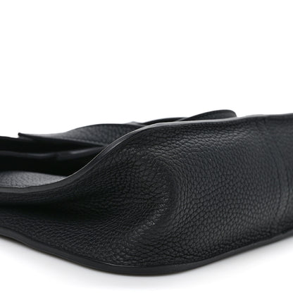 Hermes Taurillon Clemence Halzan 25 Black 6 of 8