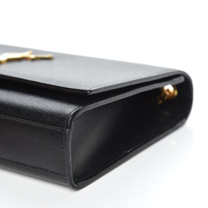 Saint Laurent Grain De Poudre Medium Classic Monogram Kate Satchel Black 9 of 10