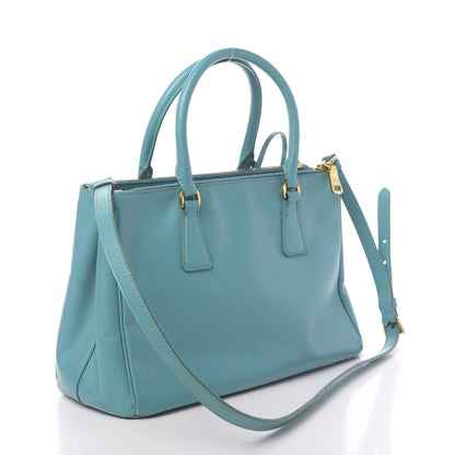Prada Saffiano Medium Galleria Double Zip Tote Turchese 4 of 18