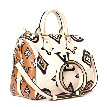 Louis Vuitton Monogram Giant Wild At Heart Speedy Bandouliere 25 Creme 3 of 11