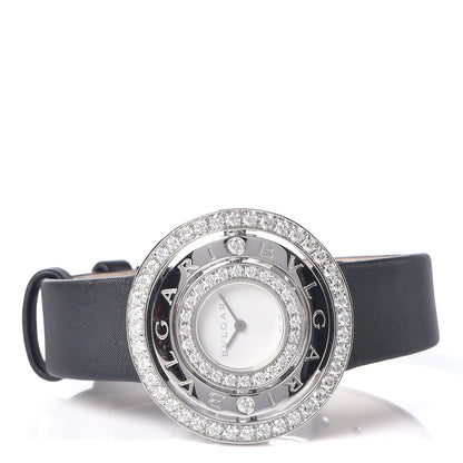 Bulgari 18K White Gold Satin Diamond Bezel 36mm Astrale Cerchi Quartz Watch 3 of 11