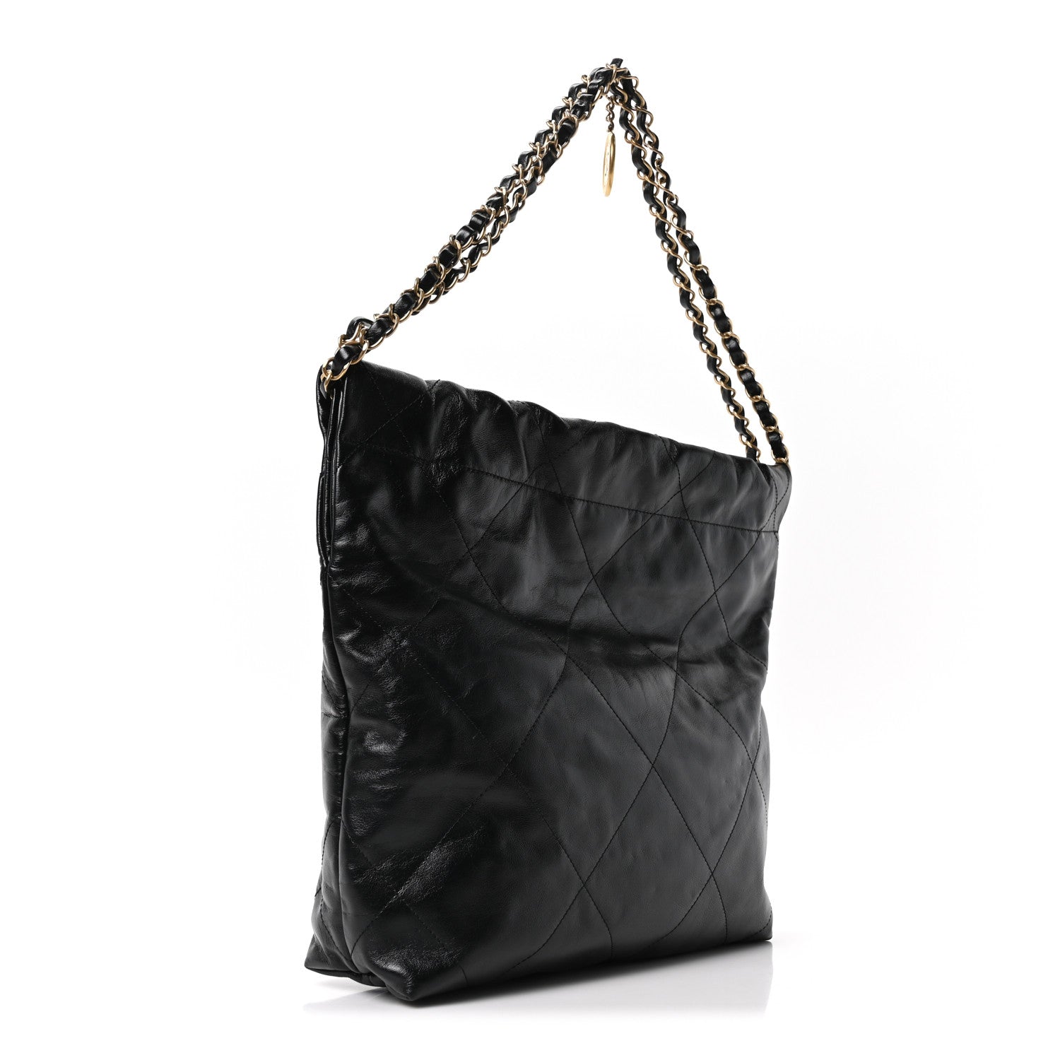 Chanel Shiny Calfskin Quilted Small Chanel 22 Black 3 of 10
