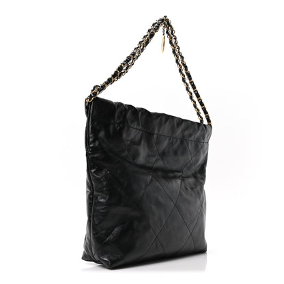Chanel Shiny Calfskin Quilted Small Chanel 22 Black 3 of 10