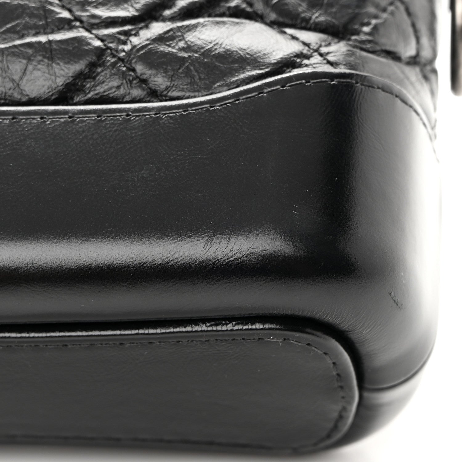 Chanel Aged Calfskin Quilted Small Gabrielle Hobo Black 12 of 14