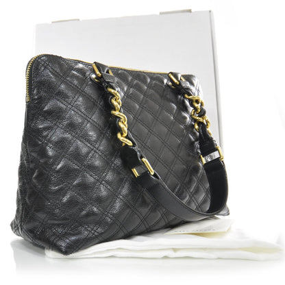 Marc Jacobs Leather Quilted Karlie Satchel Black 3 of 9