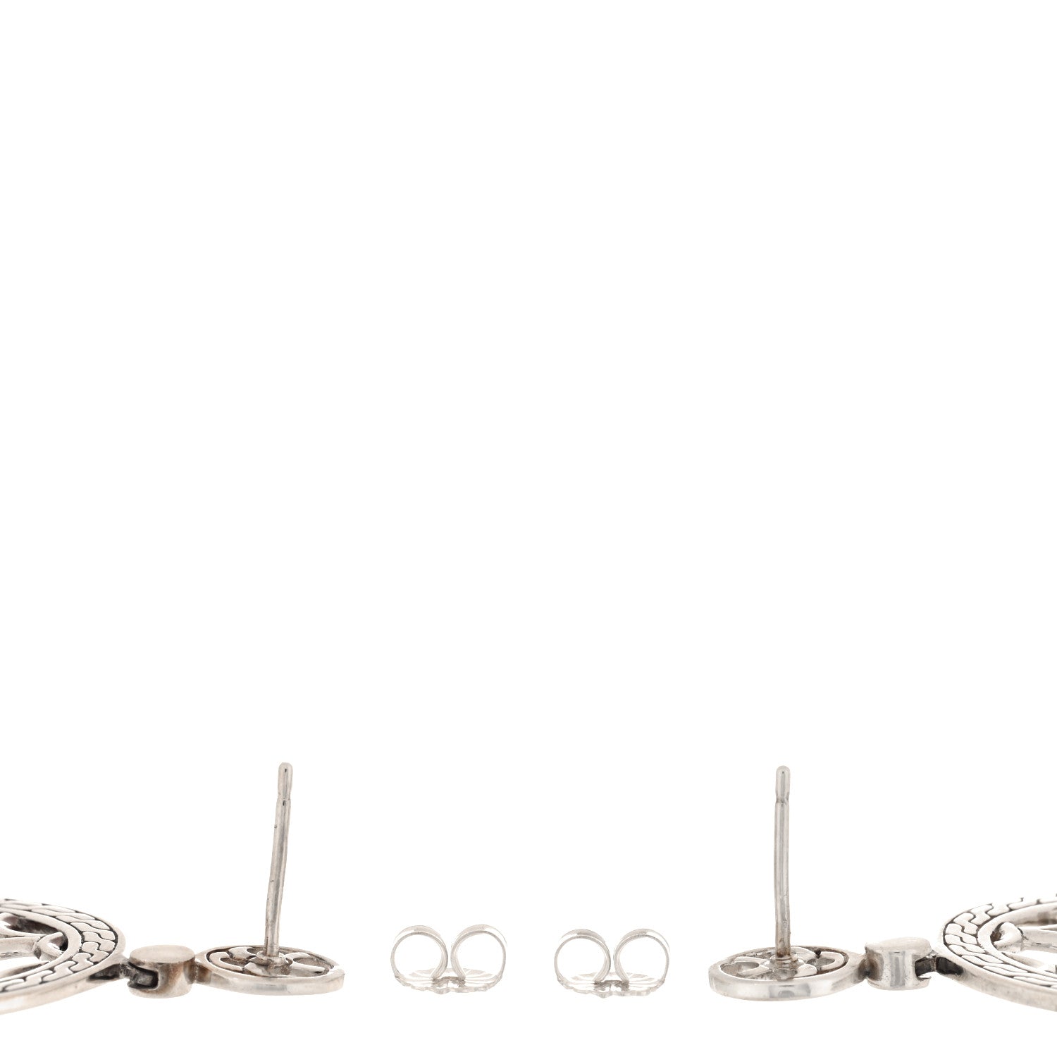 John Hardy Sterling Silver 18K Yellow Gold Legends Naga Round Drop Earrings 3 of 4